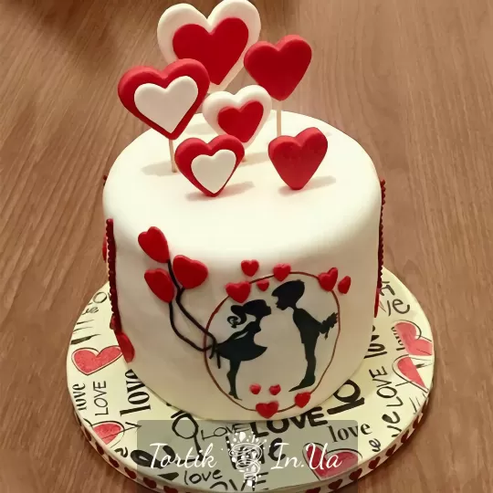 Торт на День Святого Валентина 