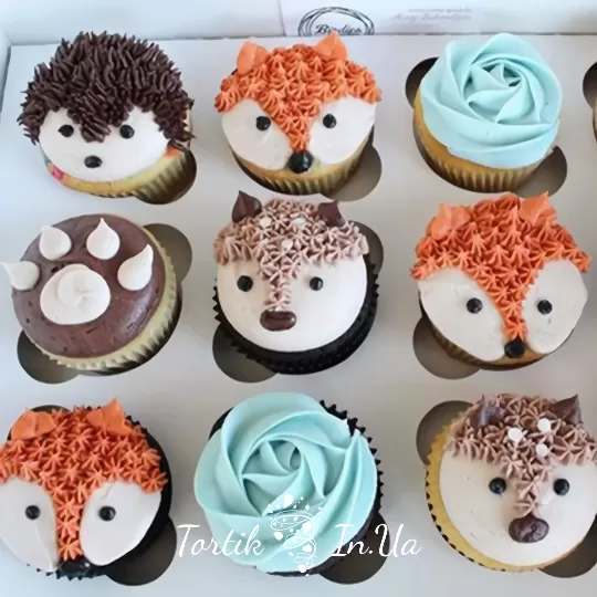 Капкейки дитячі звірятка