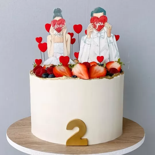 Торт на годовщину свадьбы 2 года
