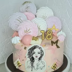Торт девушке на 18 лет